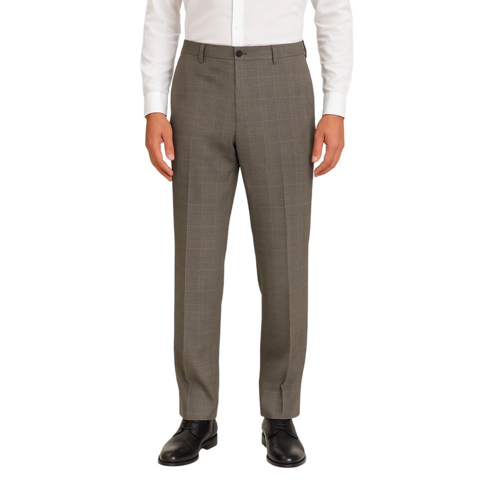 Giorgio Fiorelli Gray Plaid Dress Pants Slacks Trousers Size 44 EU 38 US